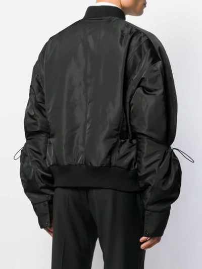 Shop D.gnak By Kang.d Web Detail Bomber Jacket In Black