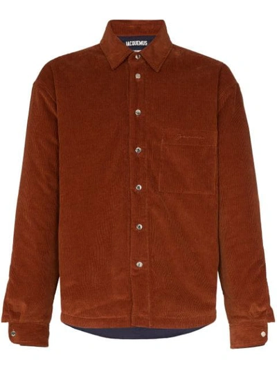 Shop Jacquemus Boulanger Shirt Jacket In Brown