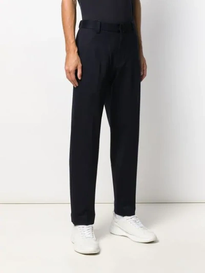 Shop Emporio Armani Regular-fit Trousers In Blue