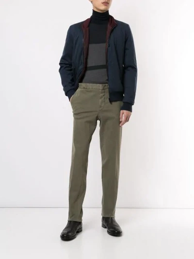 Shop Corneliani Slim-fit Chinos In Green