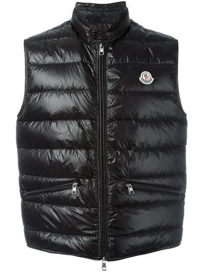 Shop Moncler Gui Padded Gilet In Black