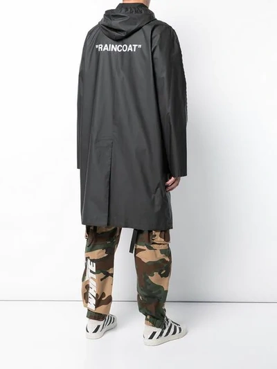 Shop Off-white Printed Raincoat In Black