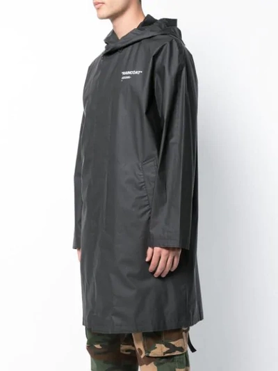 Shop Off-white Printed Raincoat In Black