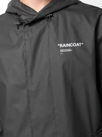 Shop Off-white Printed Raincoat In Black