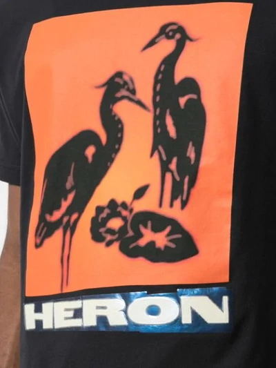 Shop Heron Preston Heron Graphic Print T-shirt In Black