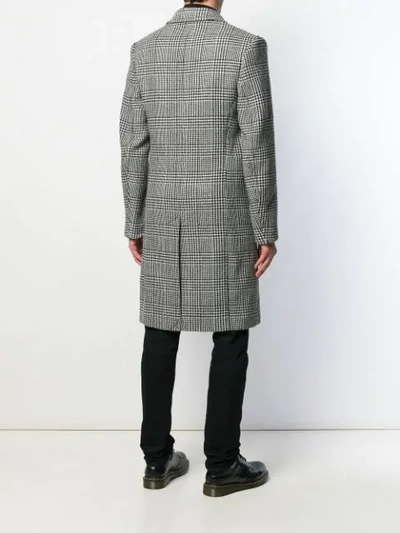 Shop Sandro Wales Checked Coat In Black