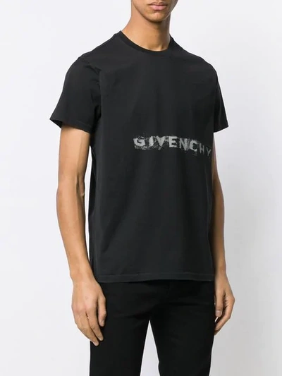 Shop Givenchy Logo Print T In 001 Black