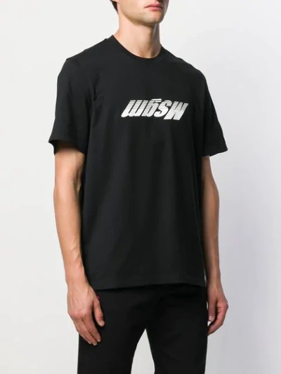 Shop Msgm Printed Logo T-shirt In Black