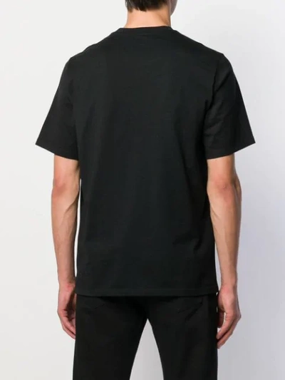 Shop Msgm Printed Logo T-shirt In Black