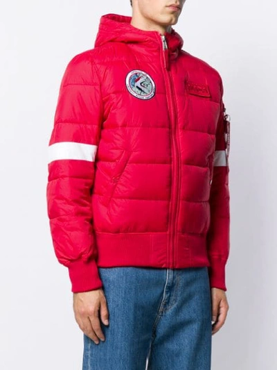 Shop Alpha Industries Nasa Padded Jacket In Red