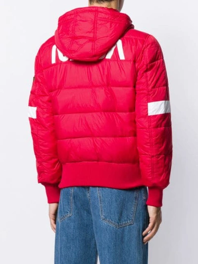 Shop Alpha Industries Nasa Padded Jacket In Red