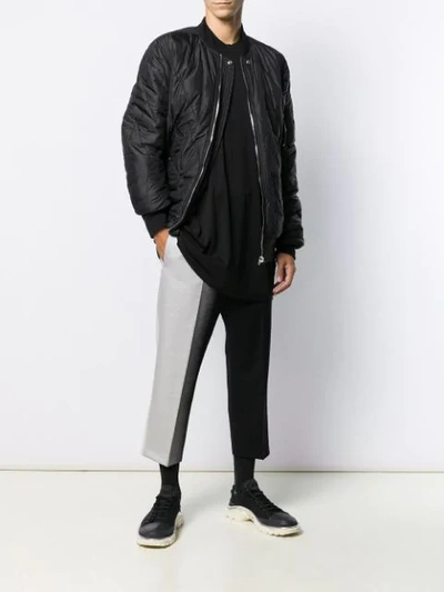 Shop Rick Owens Ombre-effect Trousers In Black