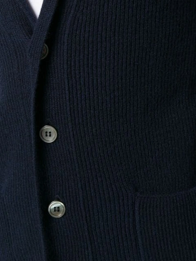 Shop Lardini Shawl Collar Cardigan - Blue