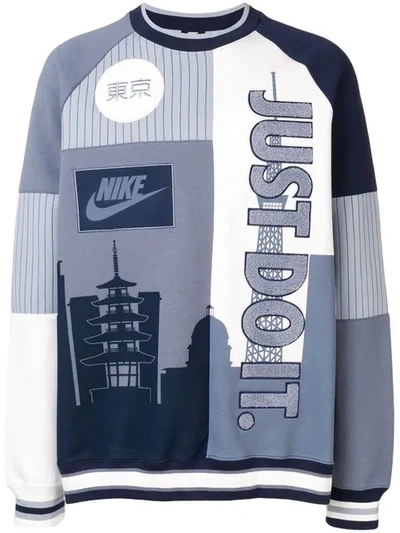 Shop Nike Tokyo Crew Sweater In Blue