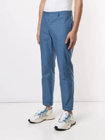 Shop Marni Straight-leg Tailored Trousers In Blue