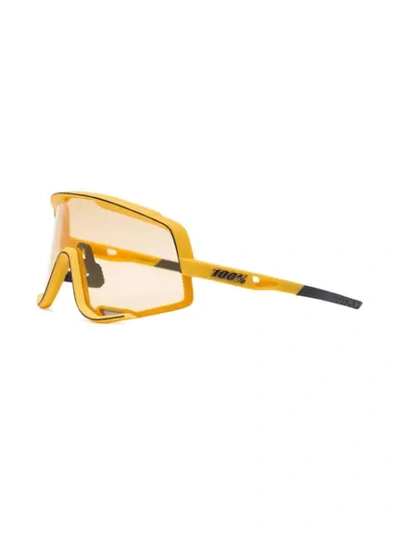 100% EYEWEAR YELLOW GLENDALE TINTED SUNGLASSES - 黄色