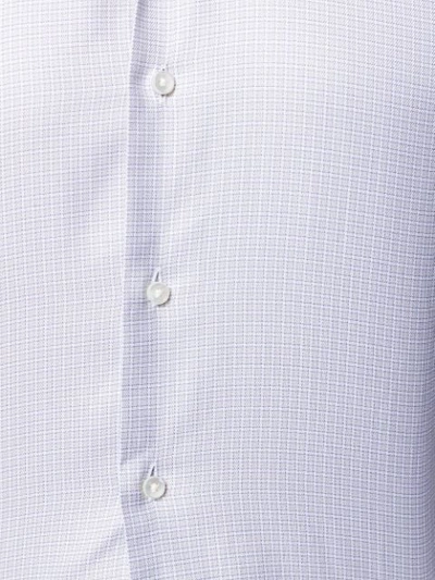 Shop Canali Checked Shirt In White