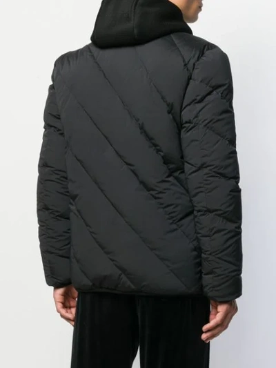 Shop Fendi Reversible Ff Padded Jacket In Black