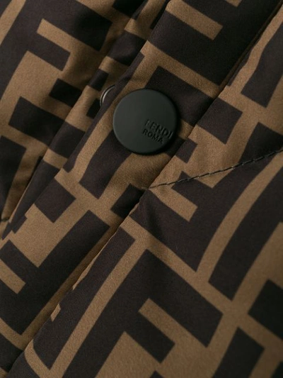 Shop Fendi Reversible Ff Padded Jacket In Black