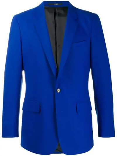 Shop Kenzo Slim-fit Blazer In Blue
