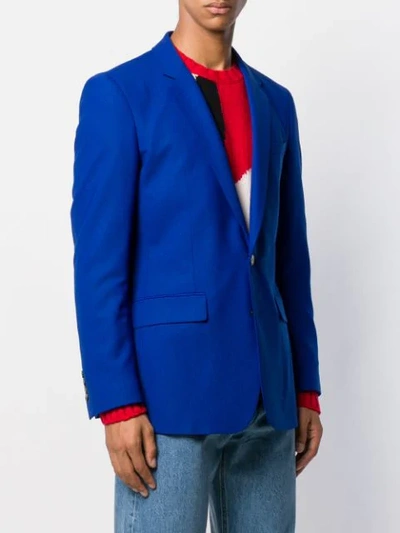 Shop Kenzo Slim-fit Blazer In Blue