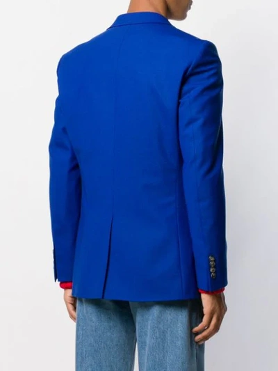 Shop Kenzo Slim-fit Blazer In Blue