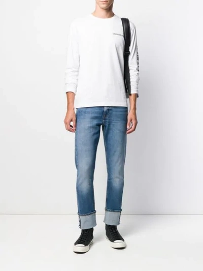 Shop Ck Calvin Klein Straight Leg Jeans In Blue