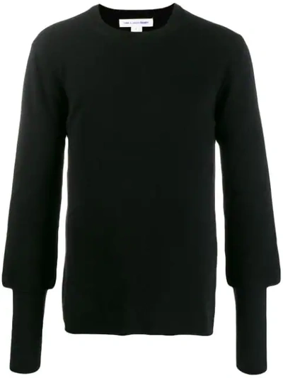Shop Comme Des Garçons Shirt Relaxed Slim Cuff Sweater In Black