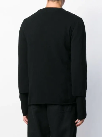 Shop Comme Des Garçons Shirt Relaxed Slim Cuff Sweater In Black