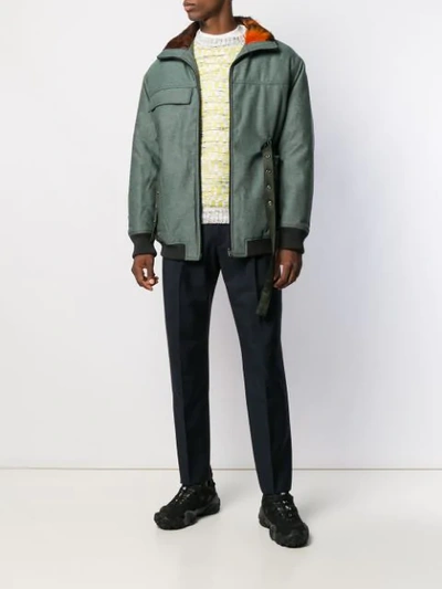 Shop Acne Studios Reflective Padded Jacket In Abi-pastel Green