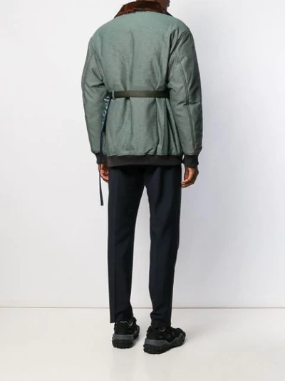 Shop Acne Studios Reflective Padded Jacket In Abi-pastel Green