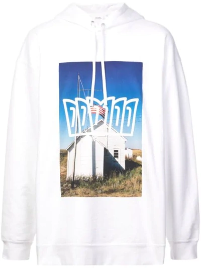 Shop Calvin Klein Jeans Est.1978 Calvin Klein Jeans Est. 1978 Logo Print Hoodie - White