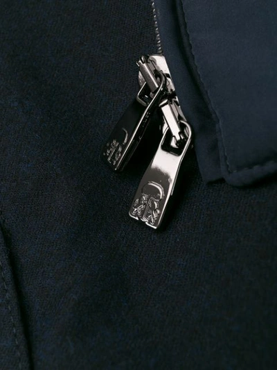 Shop Corneliani Zipped Blazer In Blue