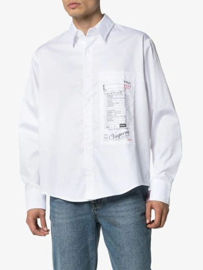 Shop Vaquera Dry Cleaning Receipt Shirt In White