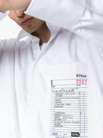 Shop Vaquera Dry Cleaning Receipt Shirt In White