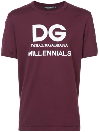 Shop Dolce & Gabbana Millenials T-shirt - Red