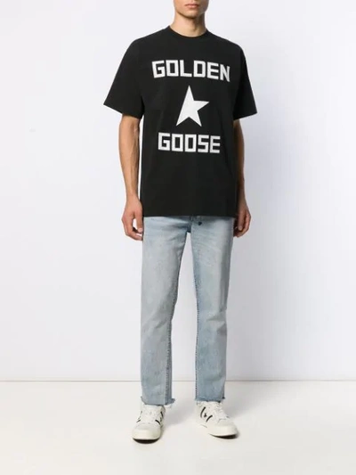 Shop Golden Goose Logo Printed T-shirt In Black
