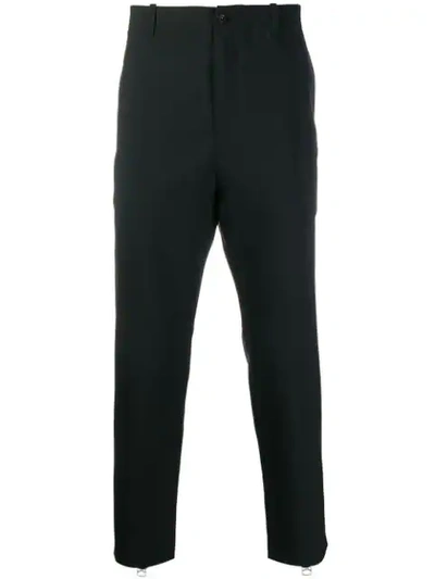 Shop Oamc Zip Leg Cropped Trousers In Black
