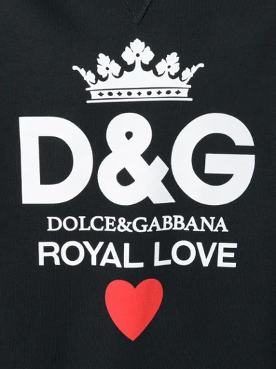 Shop Dolce & Gabbana Royal Love Sweatshirt In Black