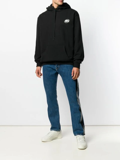 Shop Used Future Hooded Graphic Printed Sweatshirt In Black