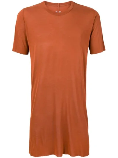 Shop Rick Owens Longline Crewneck T-shirt - Orange