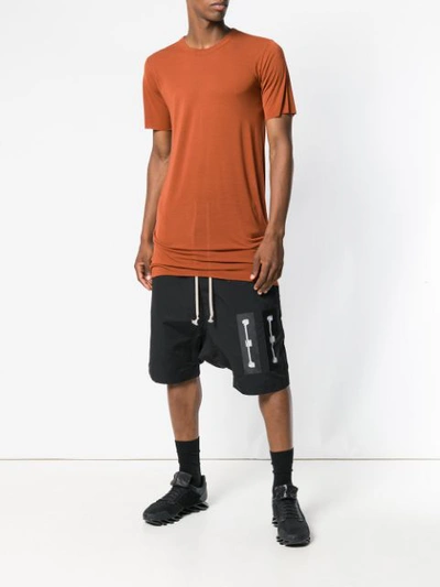 Shop Rick Owens Longline Crewneck T-shirt - Orange