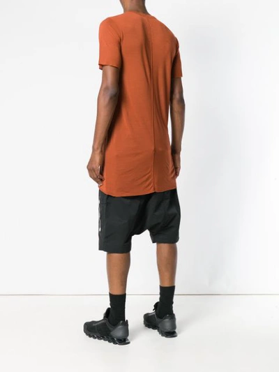 Shop Rick Owens Longline Crewneck T-shirt - Orange