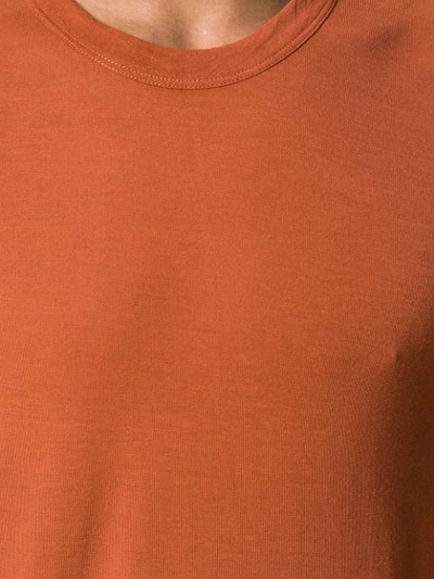 Shop Rick Owens Longline Crewneck T-shirt - Orange
