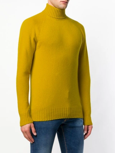 Shop Drumohr Roll-neck Fitted Sweater - Yellow