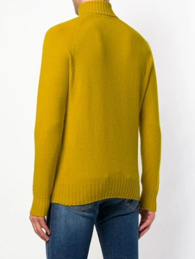 Shop Drumohr Roll-neck Fitted Sweater - Yellow