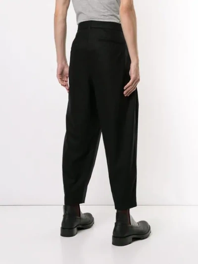 Shop Attachment High-rise Tapered Trousers In Black