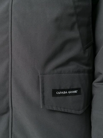 Shop Canada Goose Zipped Hooded Parka In 66 Graphite
