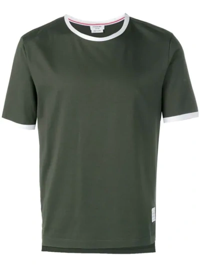 Shop Thom Browne Jersey T-shirt In Green