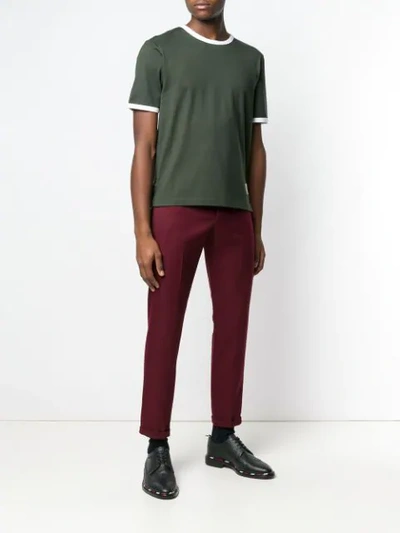 Shop Thom Browne Jersey T-shirt In Green